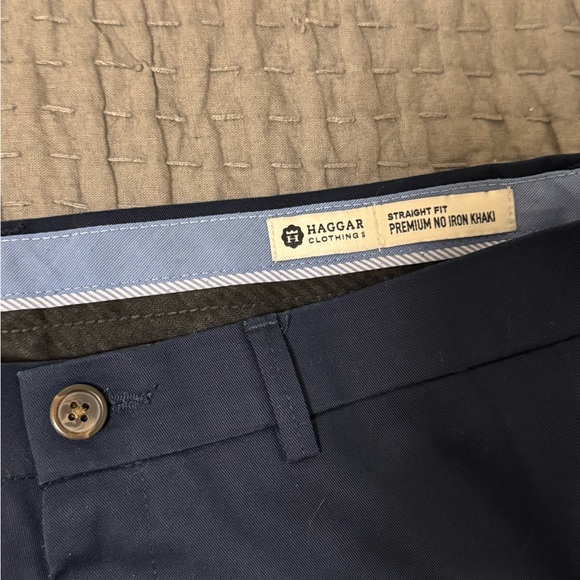 NWOT Haggar Mens Straight Fit Premium No Iron Khaki Pant - Picture 4 of 7
